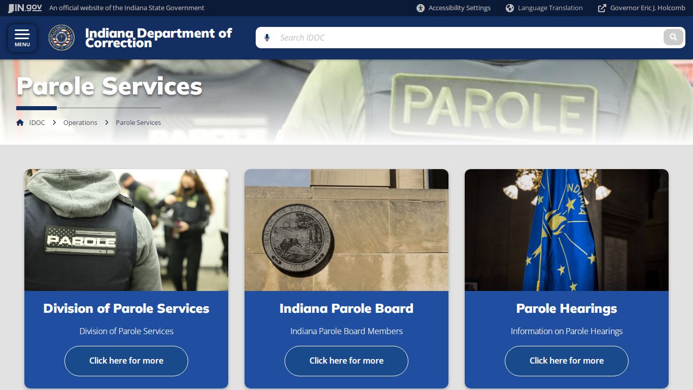 IDOC: Parole Services